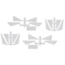 Schulcz Scale Model Building Parts - Straight Steps, Pkg of 16, 1:100, 1/8" (product out of package)