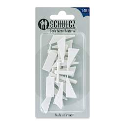 Schulcz Scale Model Building Parts - Straight Steps, Pkg of 16, 1:100, 1/8" (front of package)