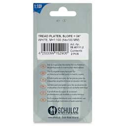 Schulcz Scale Model Building Parts - Treadplates, Pkg of 2, 1:100, 1/8" (back of package)