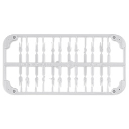 Schulcz Scale Model Figures - Hermoli Standing, Pkg of 24, 1:200, 1/16" (Shown layered together and close-up)