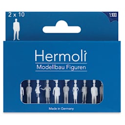 Schulcz Scale Model Figures - Hermoli Standing, Pkg of 20, 1:100, 1/8" (front of box)