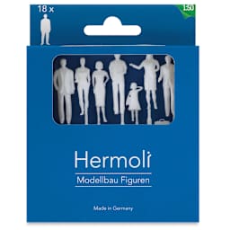 Schulcz Scale Model Figures - Hermoli Standing, Pkg of 18, 1:50, 1/4" (front of box)