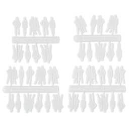 Schulcz Scale Model Figures - Silhouette, Pkg of 40, 1:100, 1/8" (product out of package)