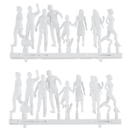 Schulcz Scale Model Figures - Hermoli Walking, Pkg of 18, 1:50, 1/4" (product outside of box)