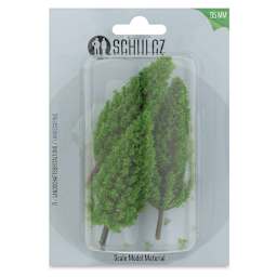 Schulcz Scale Model Trees - Leafy Tree, Plastic Trunk, 95 mm, Pkg of 3 (in package)