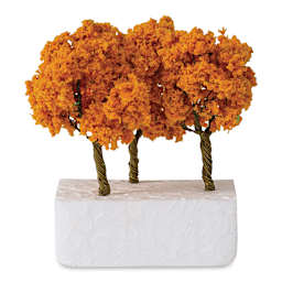 Schulcz Scale Model Trees - Leafy Tree, Metal Trunk, 60 mm, Pkg of 3