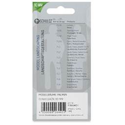 Schulcz Scale Model Trees - Palm Tree, Metal Trunk, 80 mm, Single (back of package)