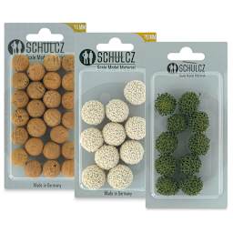 Schulcz Scale Model Foliage Spheres available in Cork, Rubber Sponge, and Plant Foam.