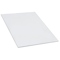 Schulcz Thermoplastic Sheet - PET-G, Transparent, 1 mm, 11-3/4" x 15-3/4" (side view to show thickness)