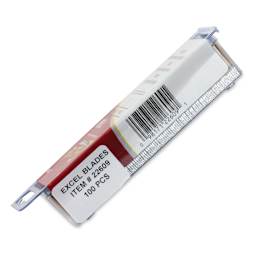 Excel Blades Single-Edge Razor Blade Pack - Pkg of 100 - side of packaging