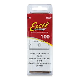 Excel Blades Single-Edge Razor Blade Pack - Pkg of 100 - front of packaging