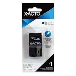 X-Acto #11 Blades - Pkg of 15, Safety Dispenser (front of package)