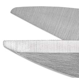 Olfa Serrated-Edge Stainless Steel Scissors - 7" close up on blade
