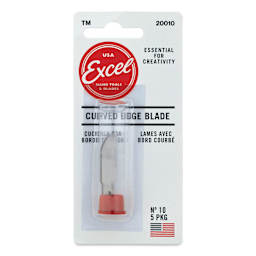 Excel Blades #10 Curved Edge Blade - Pkg of 5, front of the packaging