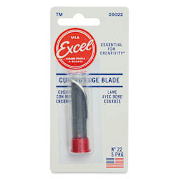 Excel Blades #22 Curved Edge Blades - Pkg of 5 - front of packaging