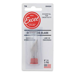 Excel Blades Hobby Blades - #24, Safety Carded Package, 5 Blades, Package