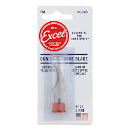 Excel Blades #28 Concave Carving Blade - Pkg of 5, front of the packaging