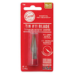Excel Blades #11 Titanium Nitride Coated Blades - Pkg of 5, front of packaging