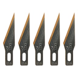 Excel Blades #21 Titanium Nitride Coated Blades - Pkg of 5