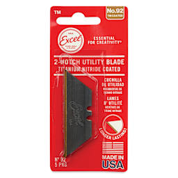 Excel Blades #92 Titanium Nitride Coated Utility Blades - Pkg of 5, front of packaging