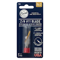 Excel Blades #11 Zirconium Nitride Coated Blades - Pkg of 5, front of packaging