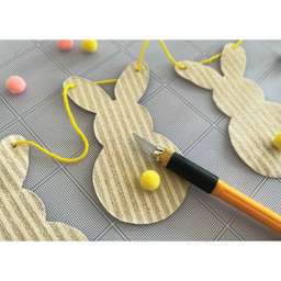 Olfa Cushion Grip Art Knife, on bunny-shapped paper craft
