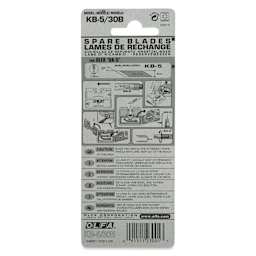 Olfa Multi-Purpose Art Blades - 4 mm, Pkg of 30, back of the packaging
