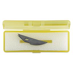 Olfa Curved Carving Art Blades - Pkg of 5 - inside of the carrying case with lid open