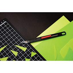 Excel Blades K80 Retractable Craft Knife - With 5 #21 Blades, on cutting mat (not included)