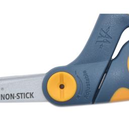 Westcott Bent Titanium Bonded Non-Stick Glide Scissors - 8" close up showing tension screw