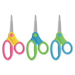 Westcott Anti-Microbial Kids Scissors - 5", Pointed (Three Pairs)
