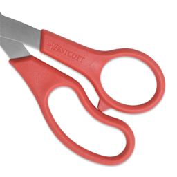 Westcott Bent All Purpose Value Scissors - 8", Red, handle