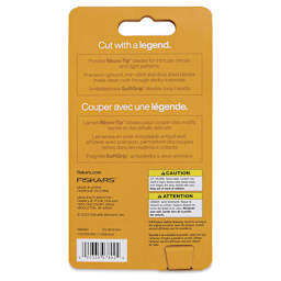 Fiskars SoftGrip Non-Stick Micro-Tip Scissors - 5" - back of packaging