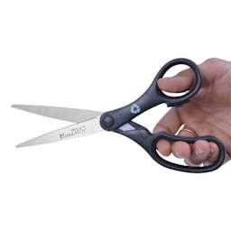 Westcott Straight KleenEarth Recycled Scissors - 8", Black, in-hand
