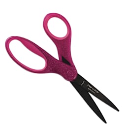 Fiskars Sparkle Softgrip Non-Stick Student Scissors - Scissors shown open and angled down