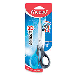 Maped Sensoft 3D Scissors - Right Handed, 6-1/3", Blue/Black
