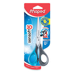 Maped Sensoft 3D Scissors - Left Handed, 6-1/3", Blue/Black