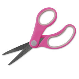 Westcott Soft Handle Scissors - Side view of scissors with Pointed Tip