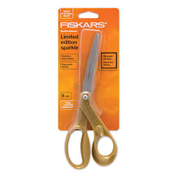 Fiskars Sparkle Scissors - Front view of Blister package for Gold colored Scissors
