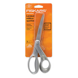 Fiskars Sparkle Scissors - Front view of Blister package for Silver colored Scissors
