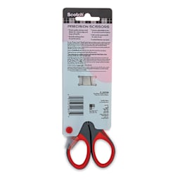 Scotch Precision Scissors, 7", Stainless Steel, In Package, Back