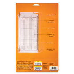 Fiskars Bypass Paper Trimmer - 9" Cutter - back of packaging