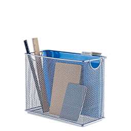Design Ideas MeshWorks Stacking Bin - Silver, 5-1/2" x 12-1/2" (contents not included)