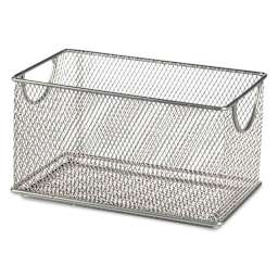 Design Ideas MeshWorks Stacking Bin - Silver, 4-1/2" x 8"