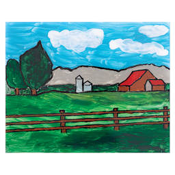 Reverse-Glass-Tempera-Painting