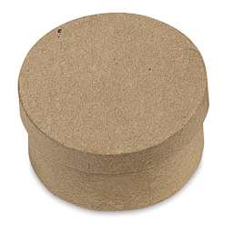 Paper Mache Mini Box - 3" x 3", Round