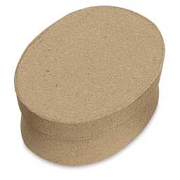 Paper Mache Mini Box - 3-1/2" x 2-1/2", Oval