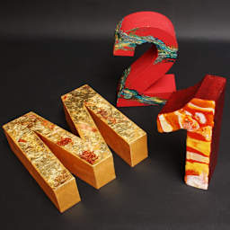 Paper Mache Letters & Numbers M