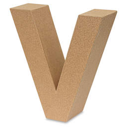 Papier Mâché Letters - Large Letter V shown upright