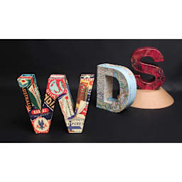 Paper Mache Letters & Numbers W